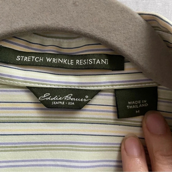 Eddie Bauer  long sleeve cotton button blouse sz M - Picture 7 of 13